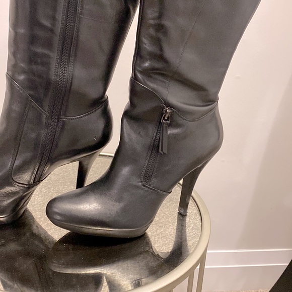 Leather Heel Boots - Picture 3 of 4
